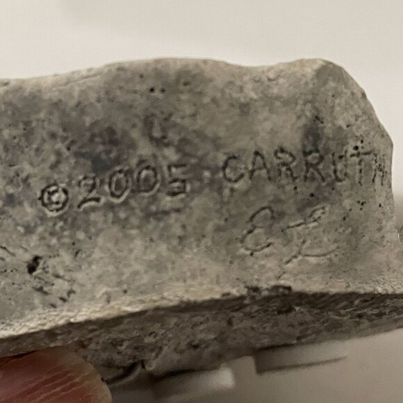 Vintage George Carruth Studio Casey Sprout Ginkgo Leaf Sculpture Signed 2005 - Picture 6 of 8